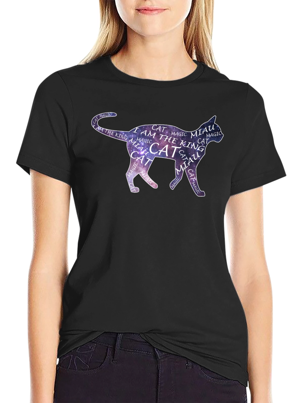 Cosmic Cat T-Shirt - Magical Feline Design