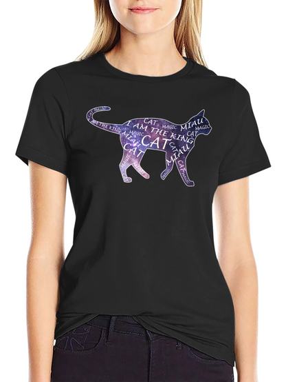 Cosmic Cat T-Shirt - Magical Feline Design
