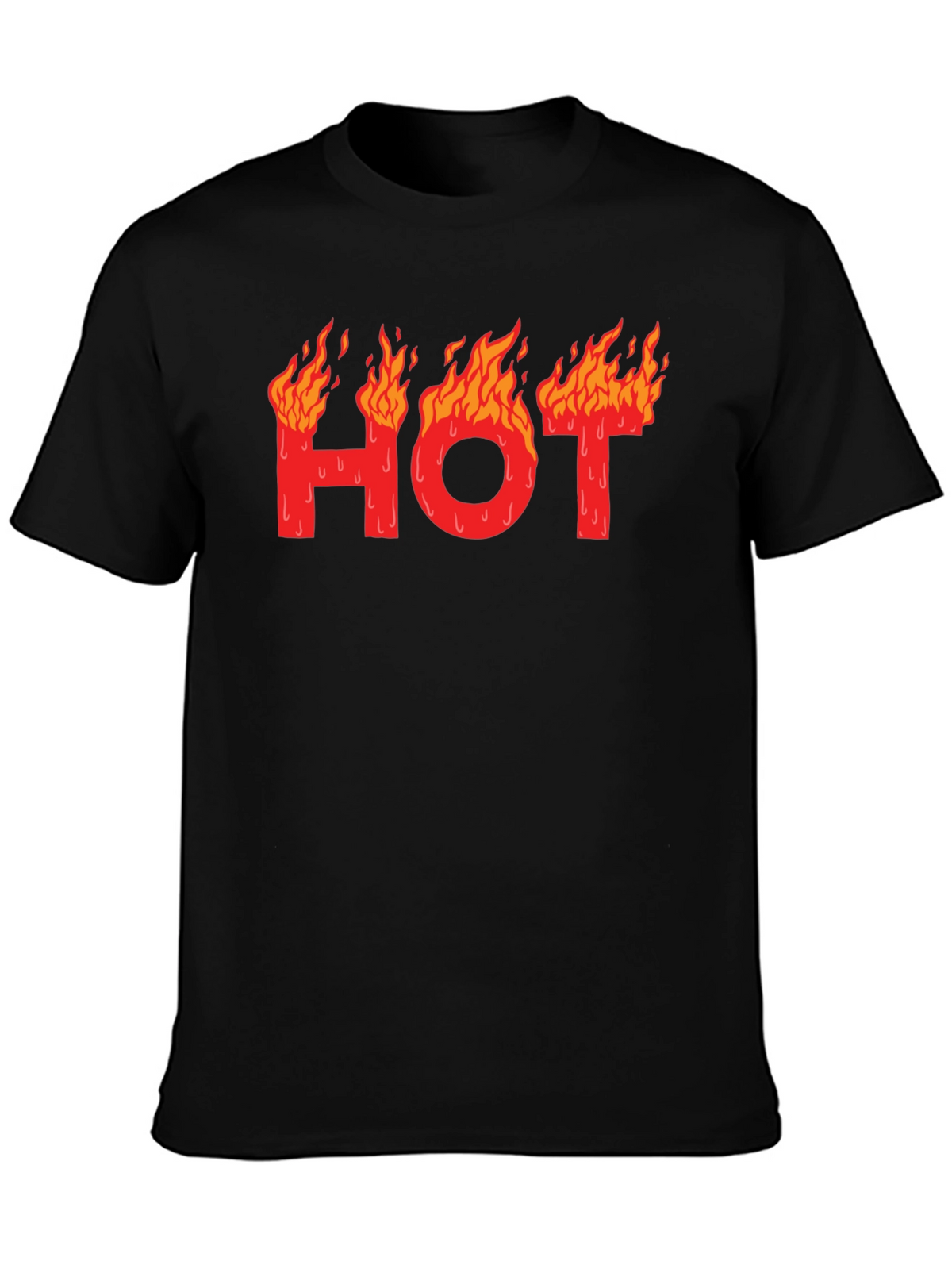 Hot Graphic T-Shirt - Black Cotton Tee