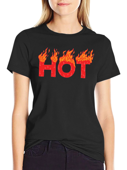 Hot Graphic T-Shirt - Black Cotton Tee