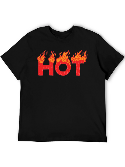 Hot Graphic T-Shirt - Black Cotton Tee