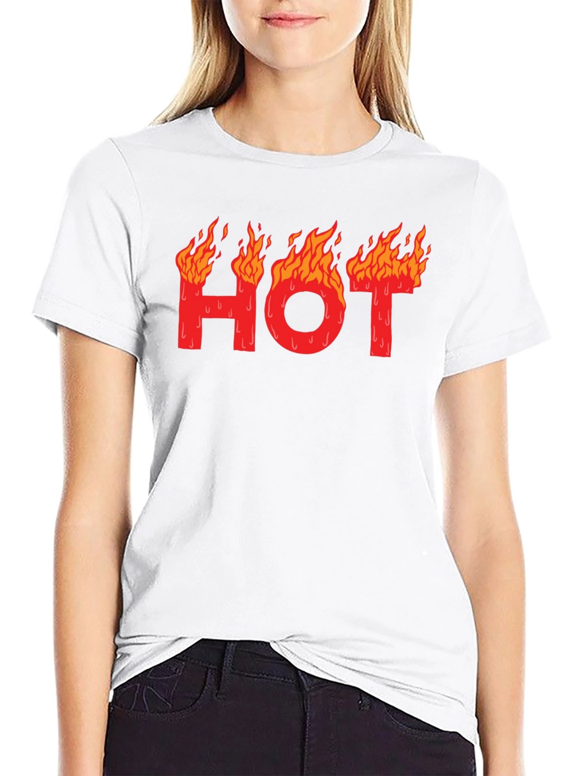 Hot Graphic T-Shirt - Black Cotton Tee