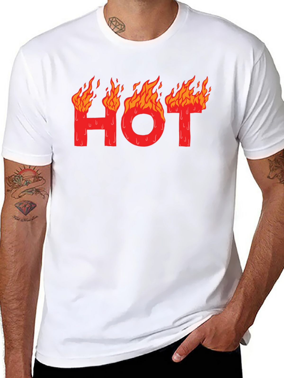 Hot Graphic T-Shirt - Black Cotton Tee