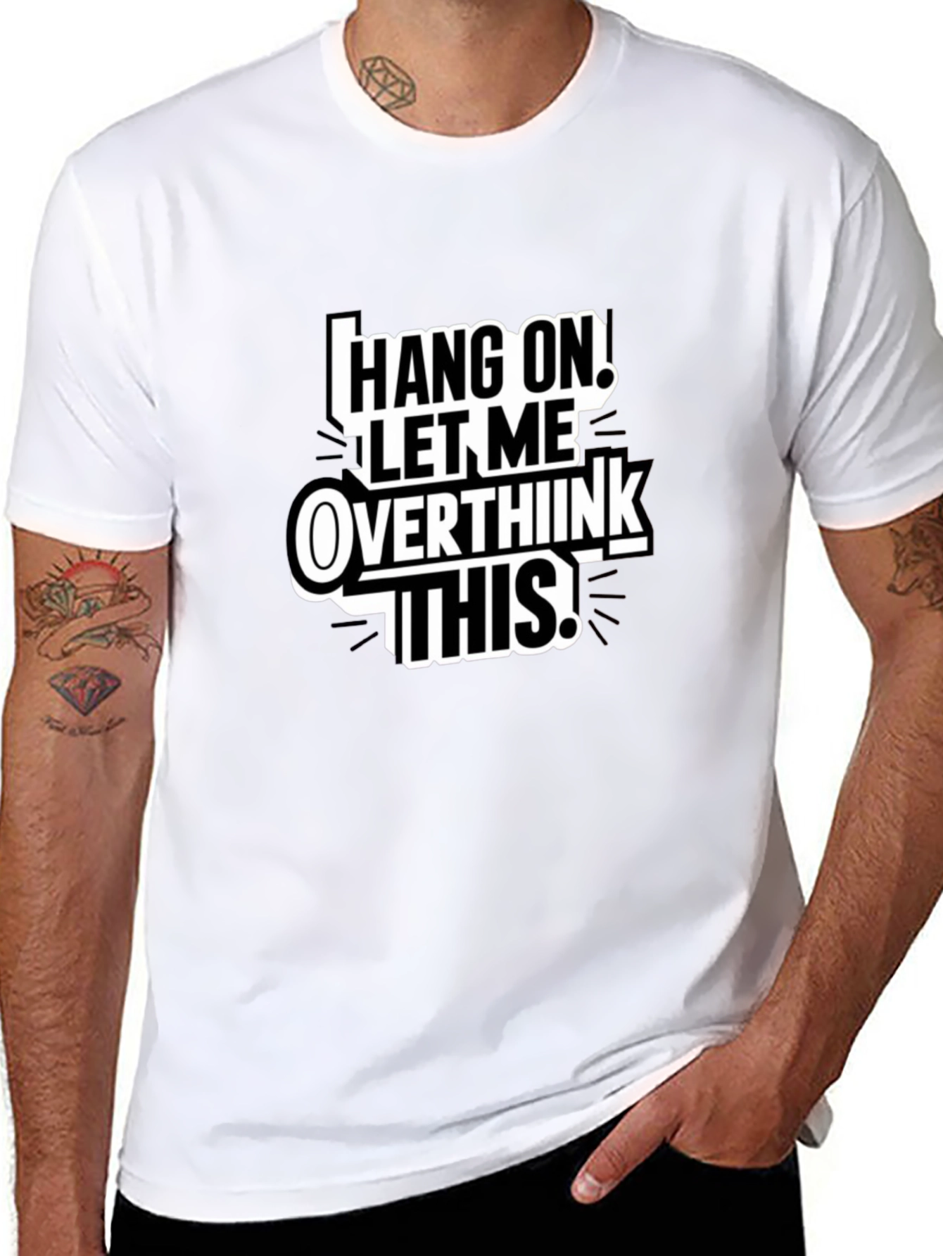 Hang On Overthink T-Shirt Funny Sarcastic Tee