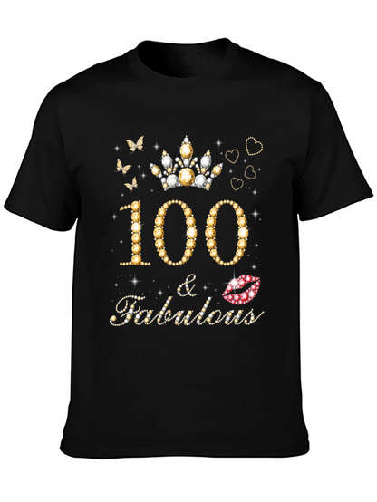 100 & Fabulous Birthday Graphic Tee