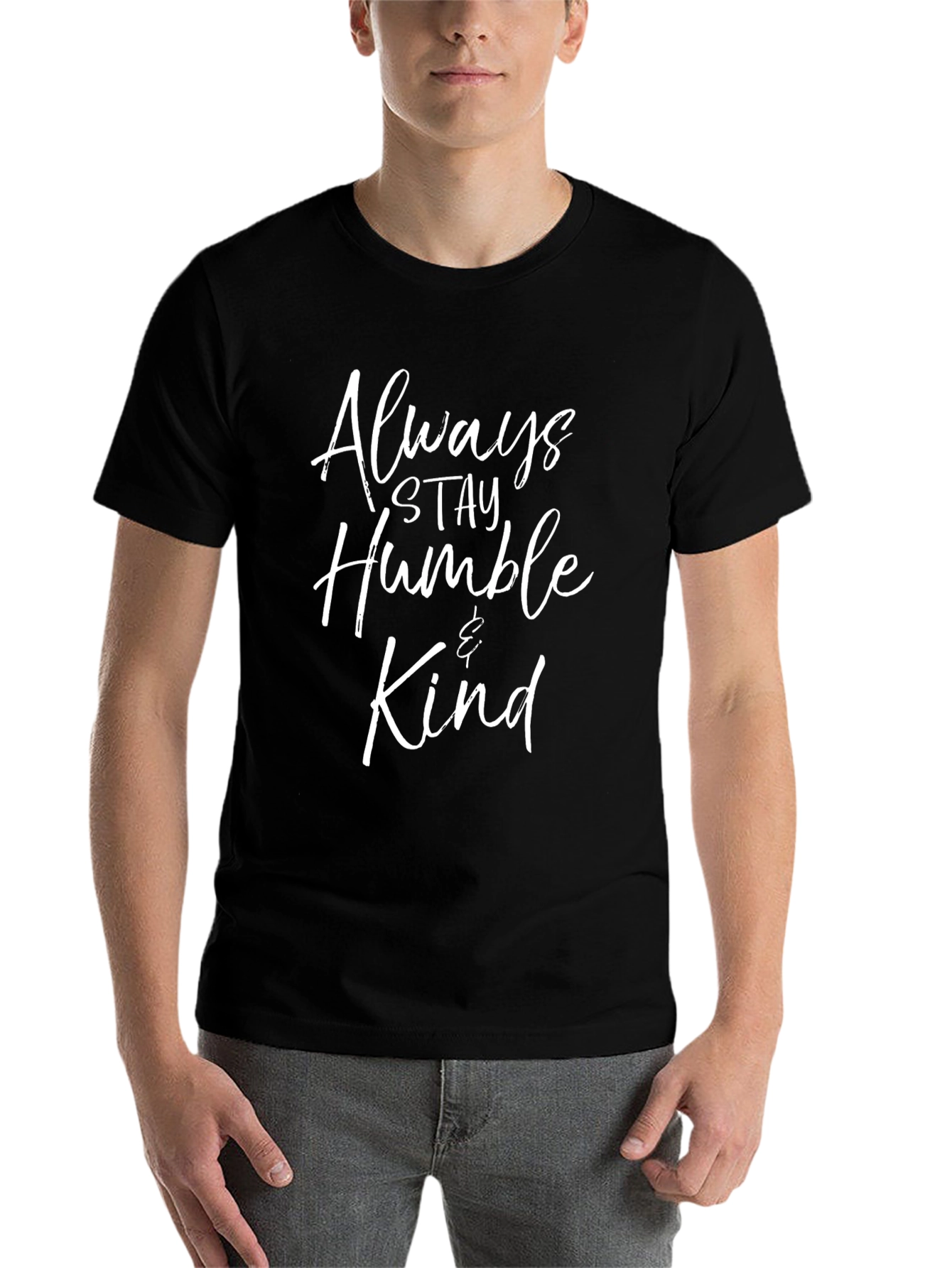 Always Stay Humble & Kind Black Graphic Tee
