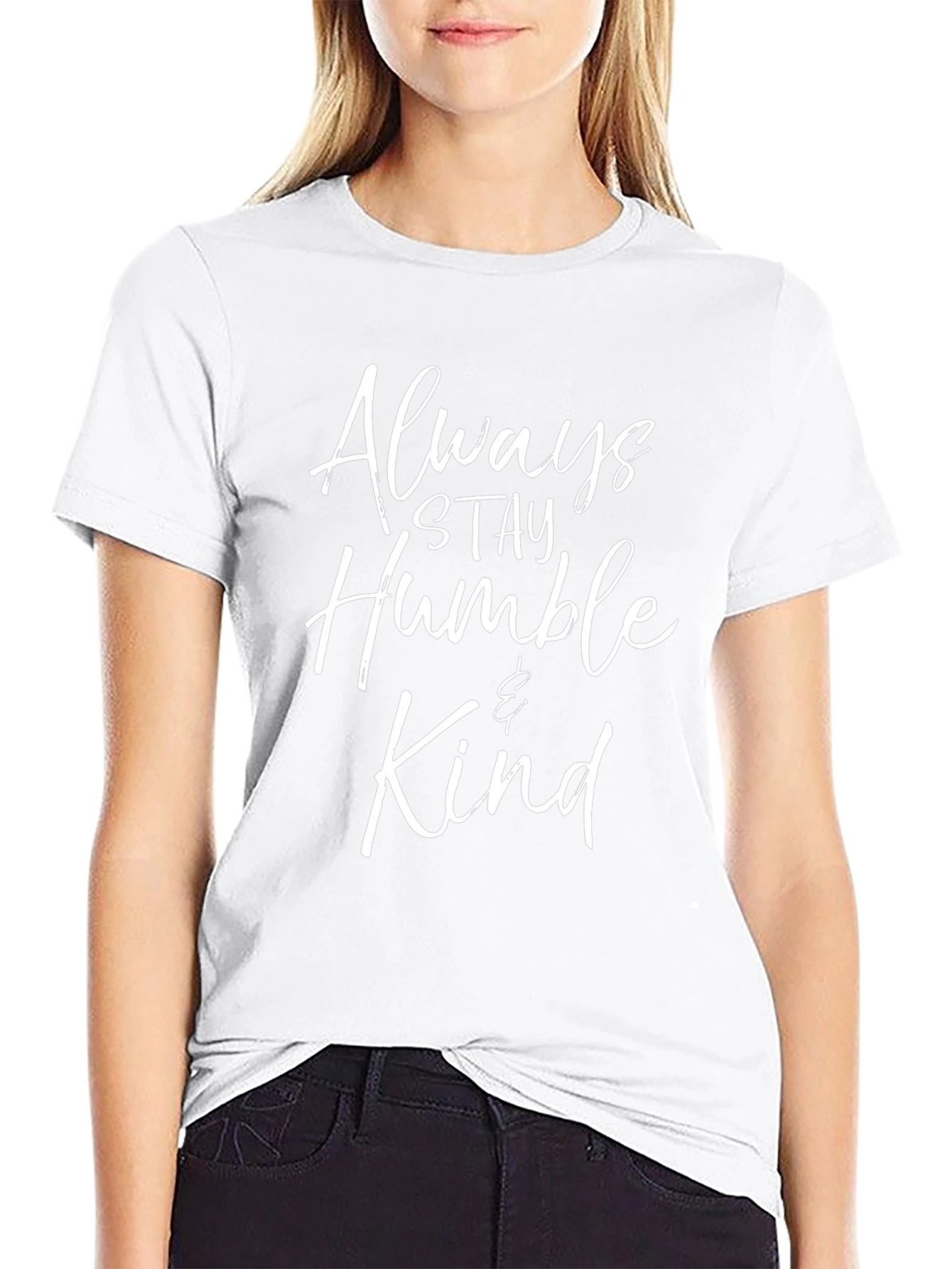 Always Stay Humble & Kind Black Graphic Tee