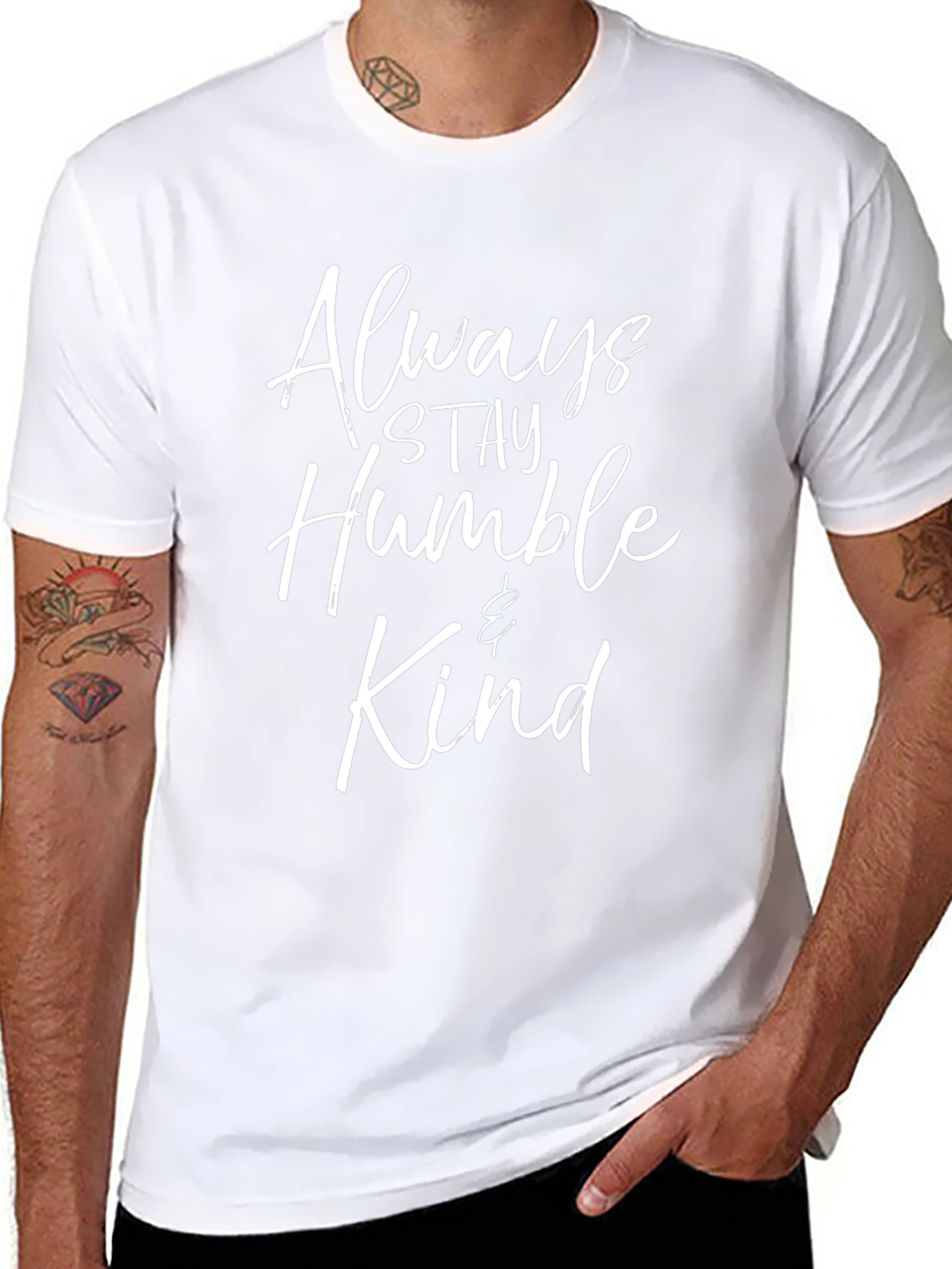 Always Stay Humble & Kind Black Graphic Tee