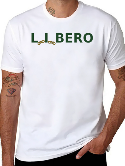 Libero Graphic Print Black T-Shirt