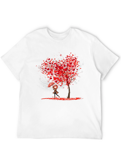 Heart Tree Graphic Black T-Shirt