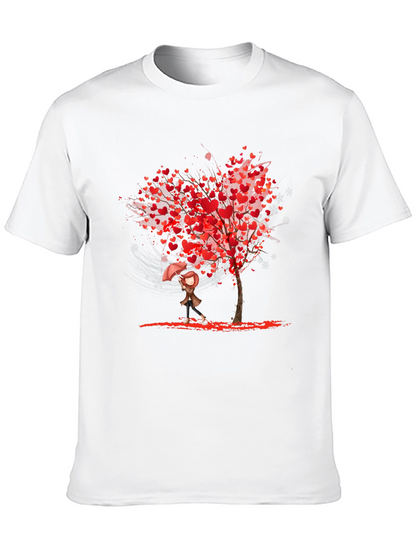 Heart Tree Graphic Black T-Shirt