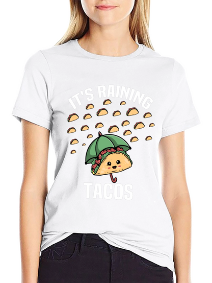 Its Raining Tacos Funny Graphic T-Shirt