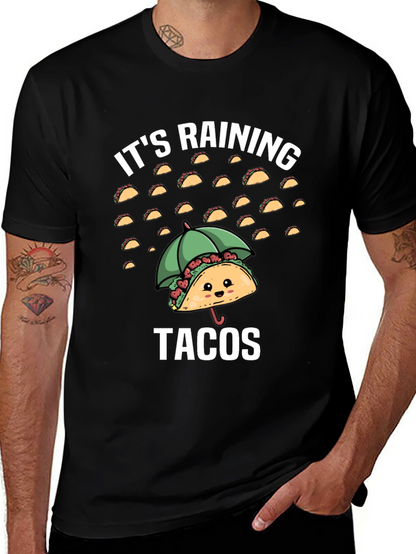 Its Raining Tacos Funny Graphic T-Shirt
