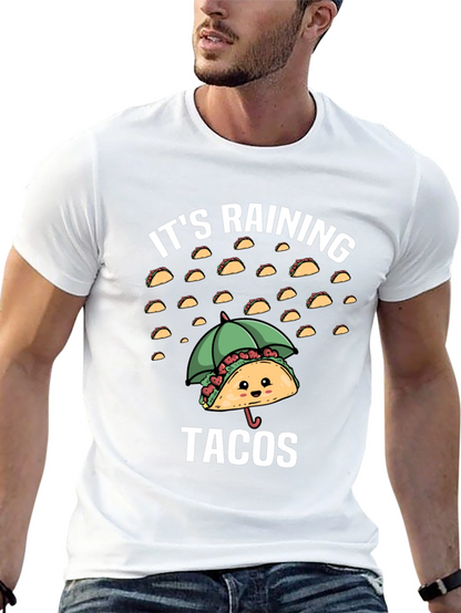 Its Raining Tacos Funny Graphic T-Shirt