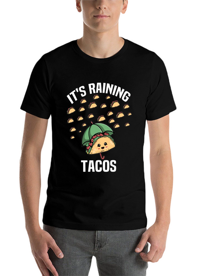 Its Raining Tacos Funny Graphic T-Shirt