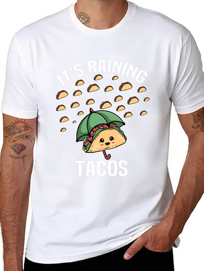 Its Raining Tacos Funny Graphic T-Shirt