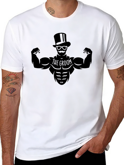 Groom Bodybuilder Graphic Tee - Bachelor Party Shirt