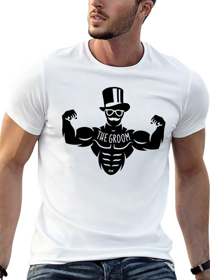 Groom Bodybuilder Graphic Tee - Bachelor Party Shirt