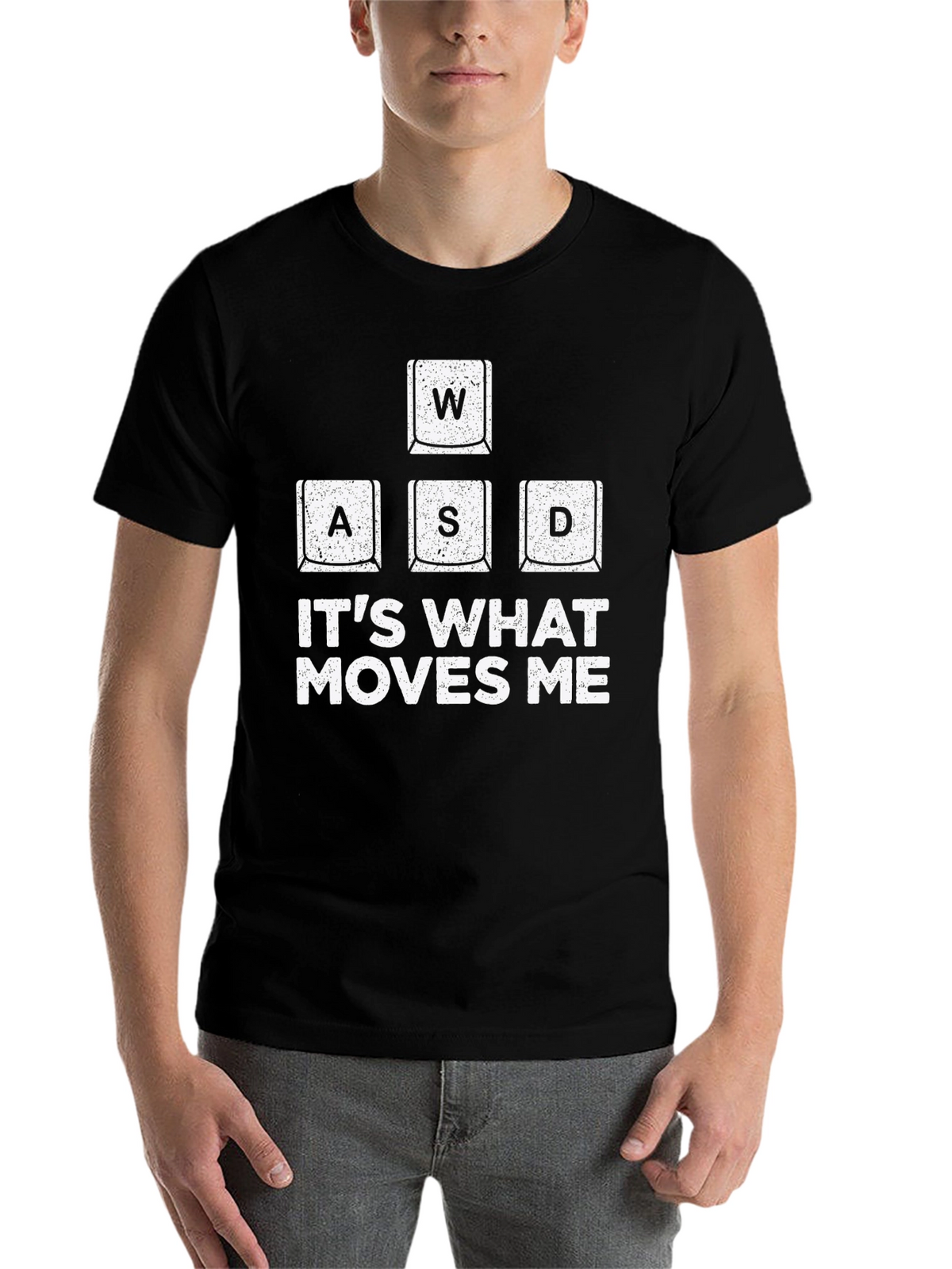 Gamer T-Shirt WASD Keys - Its What Moves Me