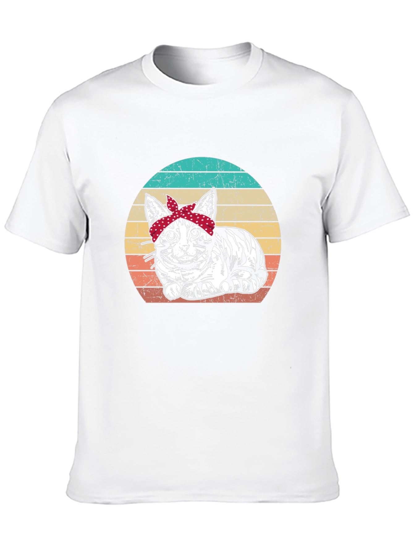 Retro Cat Bandana T-Shirt