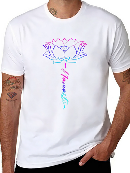 Lotus Flower Namaste Black T-Shirt