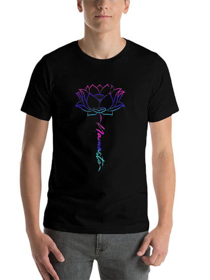 Lotus Flower Namaste Black T-Shirt