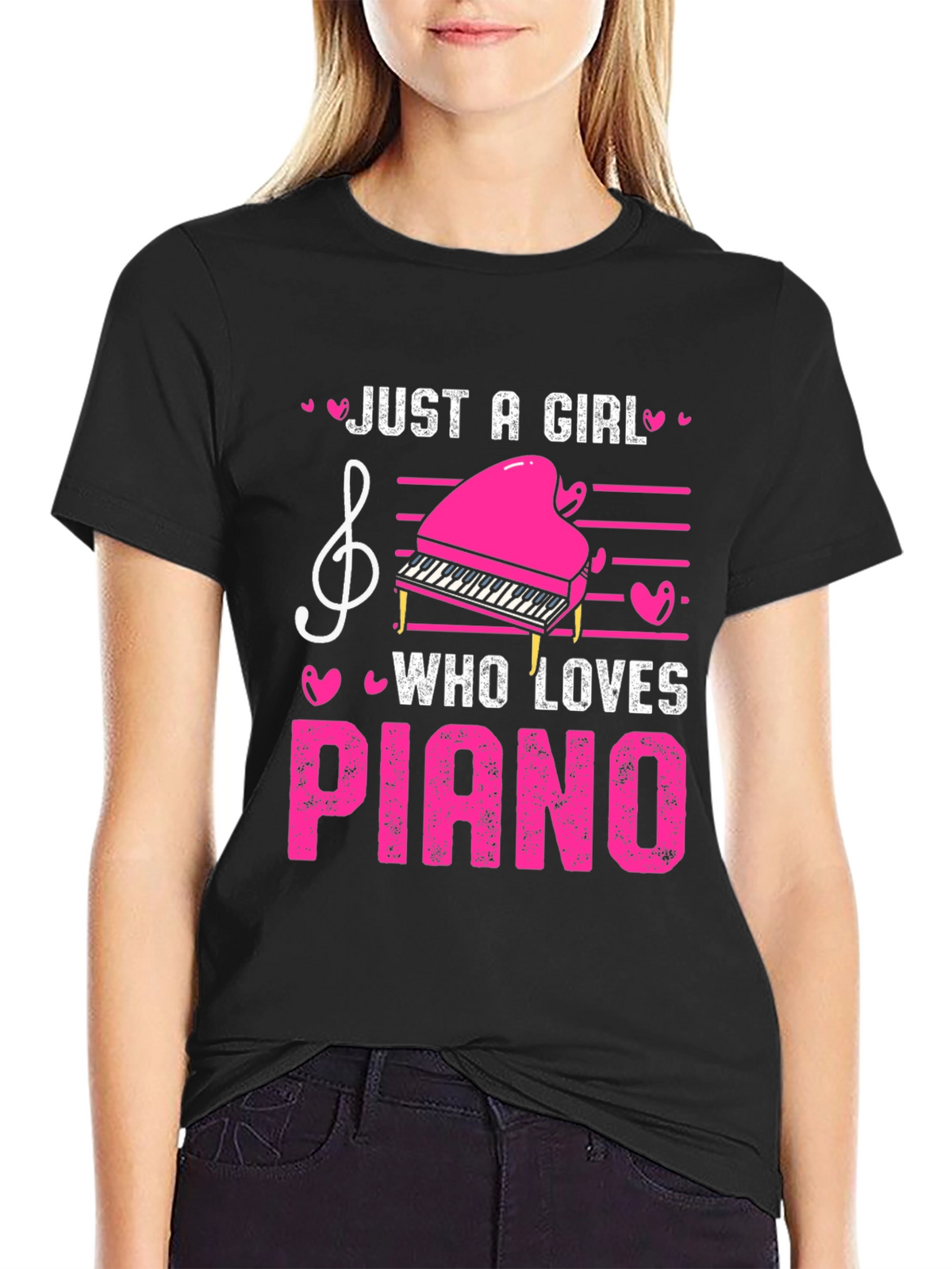 Just A Girl Who Loves Piano T-Shirt