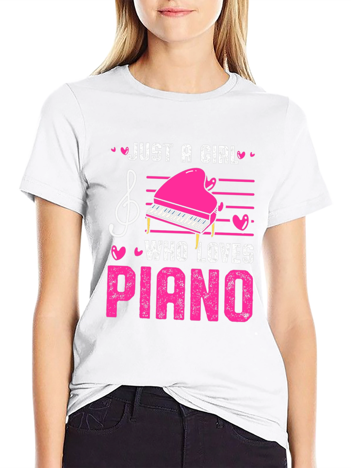 Just A Girl Who Loves Piano T-Shirt