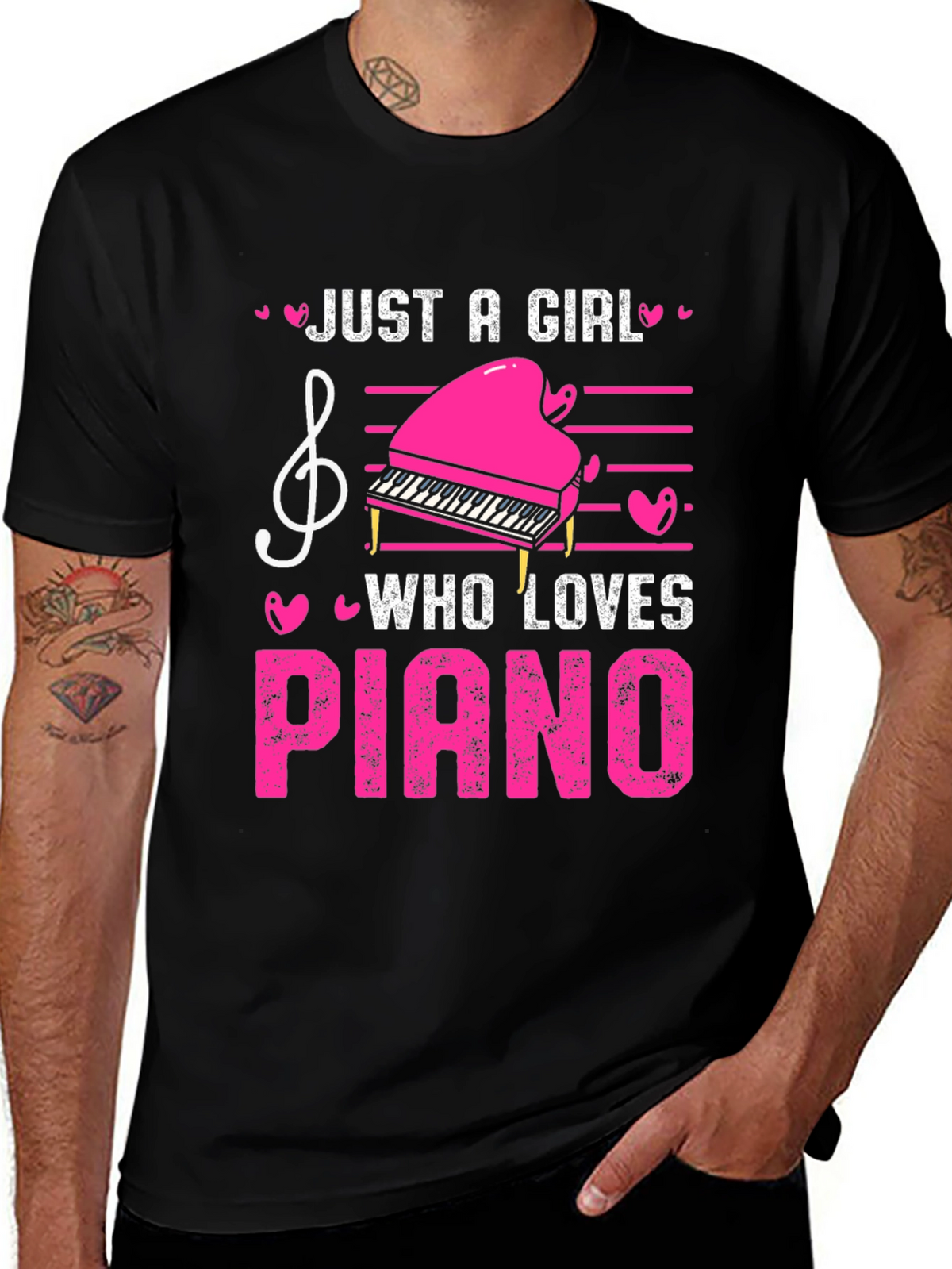 Just A Girl Who Loves Piano T-Shirt
