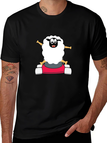Cartoon Sheep Go-Kart T-Shirt