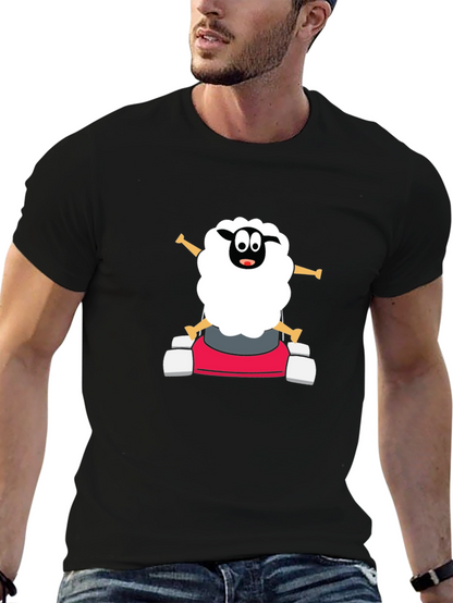 Cartoon Sheep Go-Kart T-Shirt