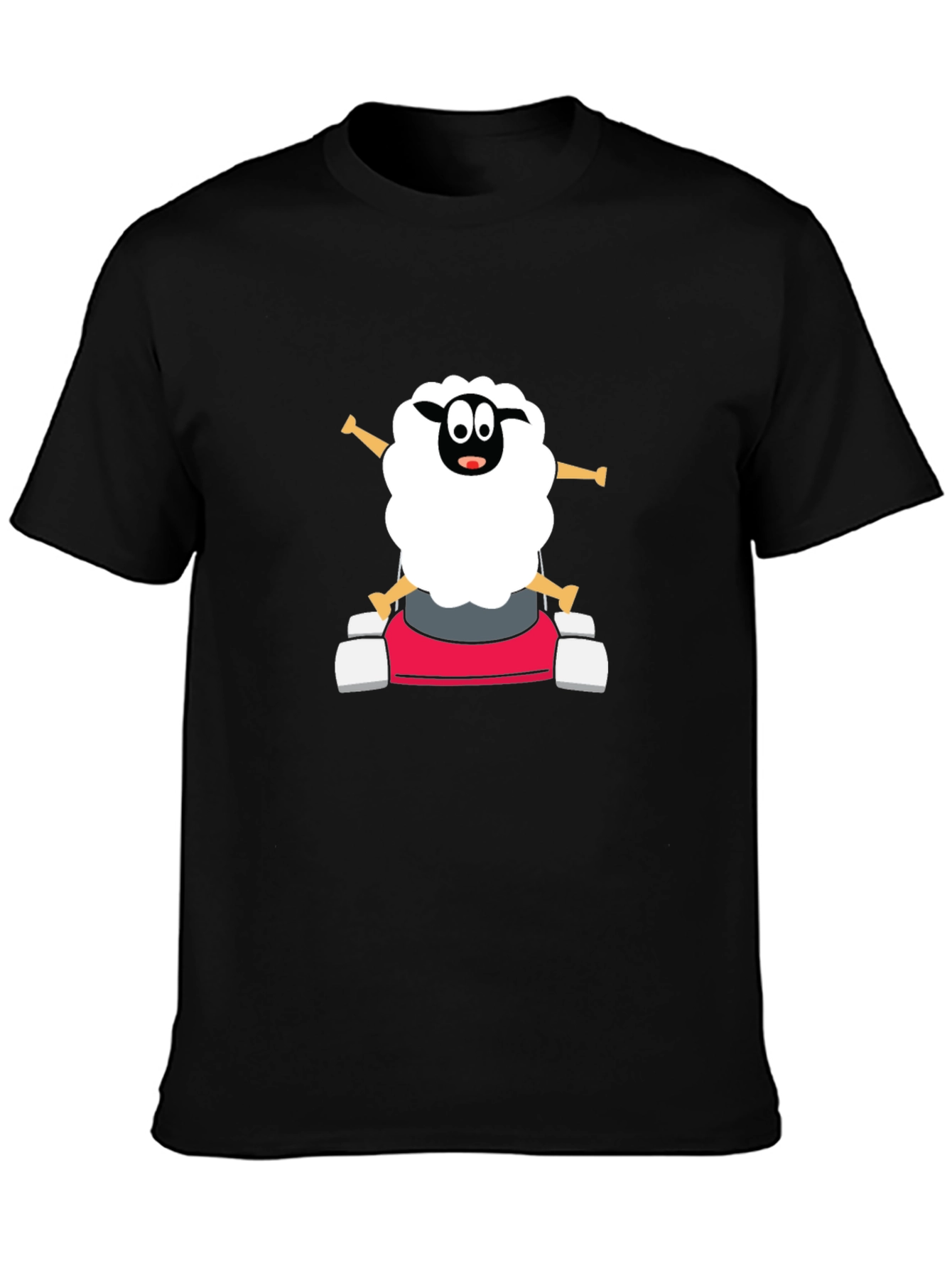 Cartoon Sheep Go-Kart T-Shirt