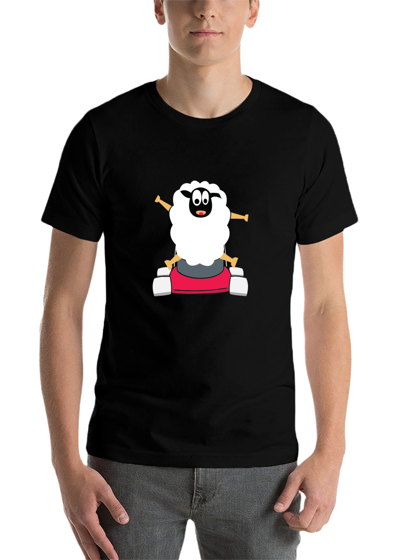 Cartoon Sheep Go-Kart T-Shirt