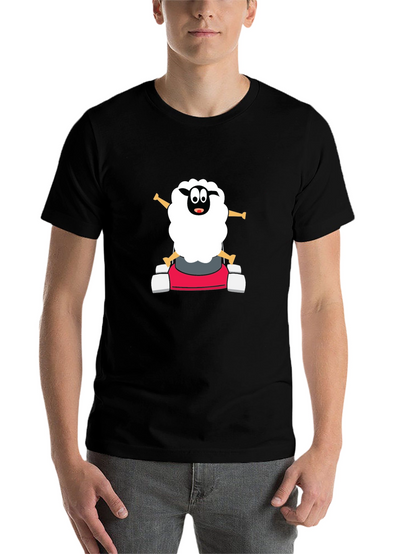Cartoon Sheep Go-Kart T-Shirt