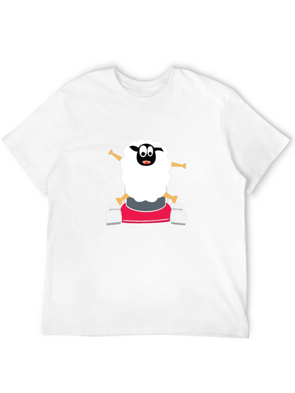 Cartoon Sheep Go-Kart T-Shirt