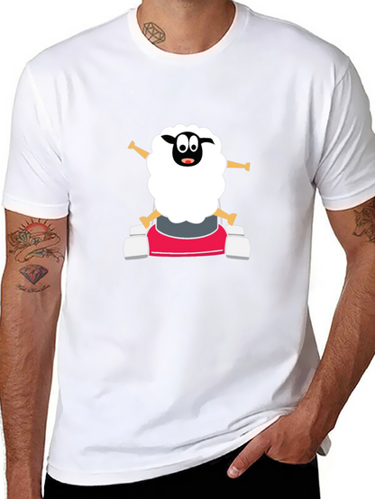 Cartoon Sheep Go-Kart T-Shirt