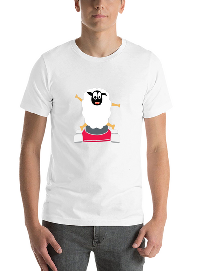 Cartoon Sheep Go-Kart T-Shirt