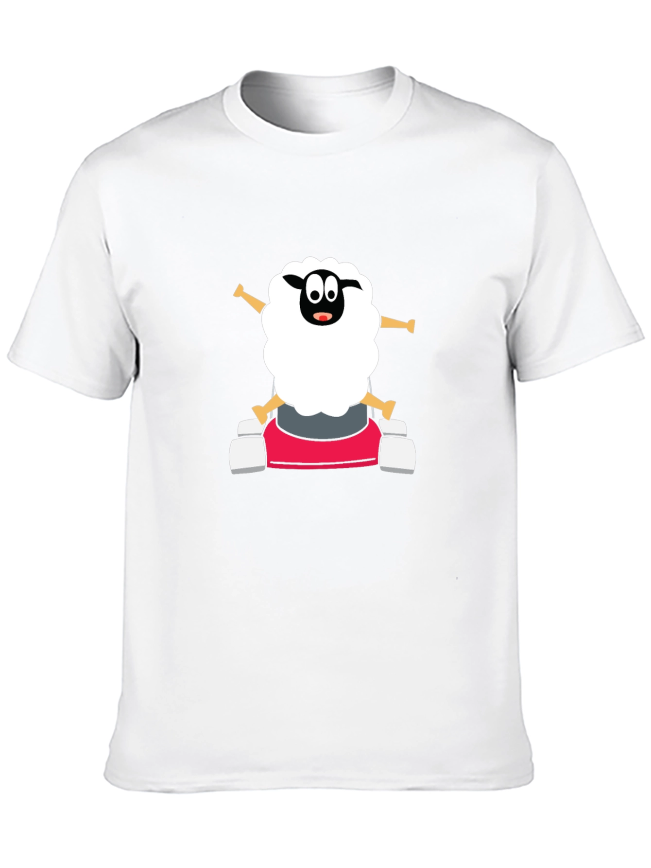 Cartoon Sheep Go-Kart T-Shirt