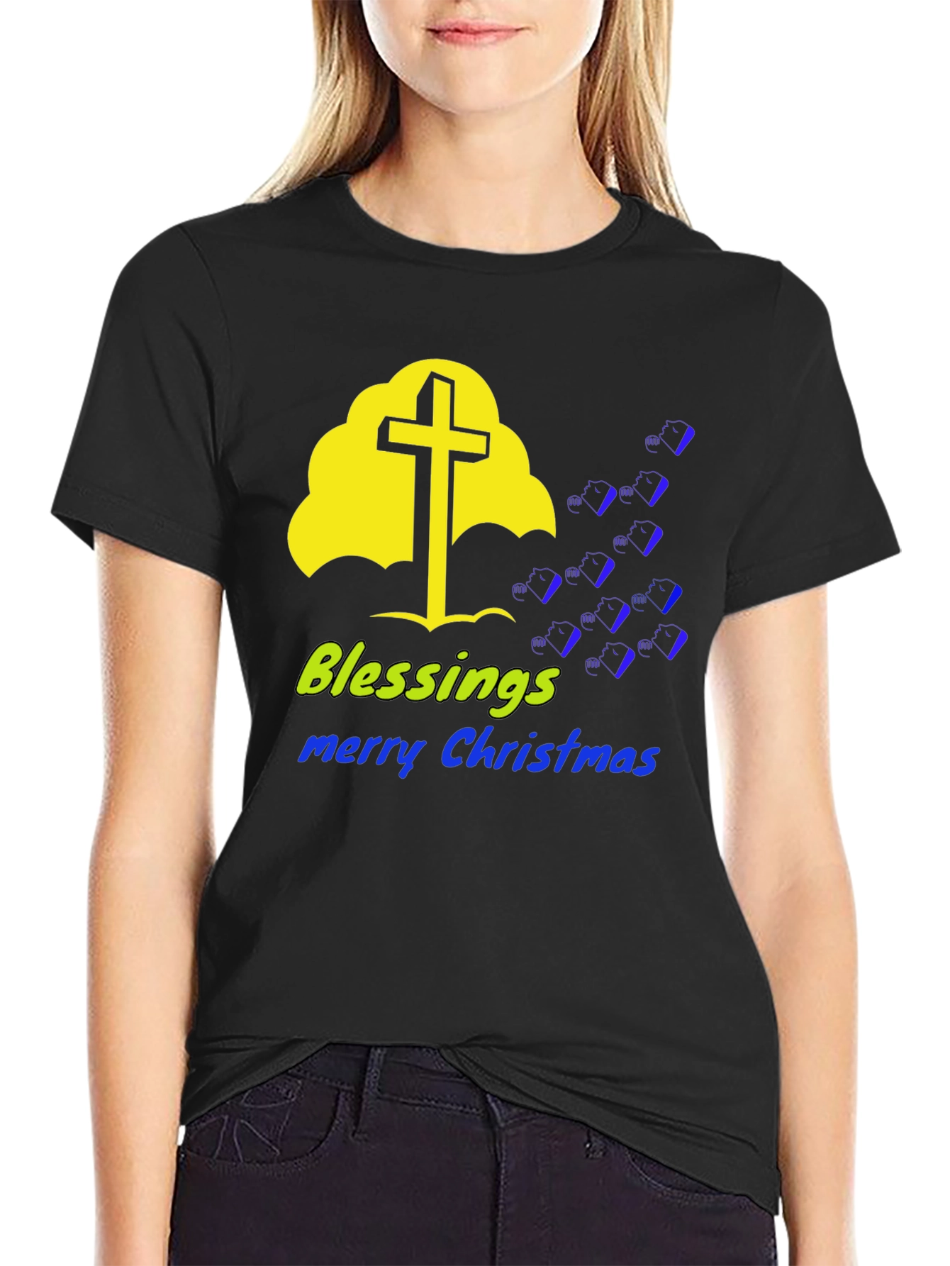 Blessings Merry Christmas Graphic Tee