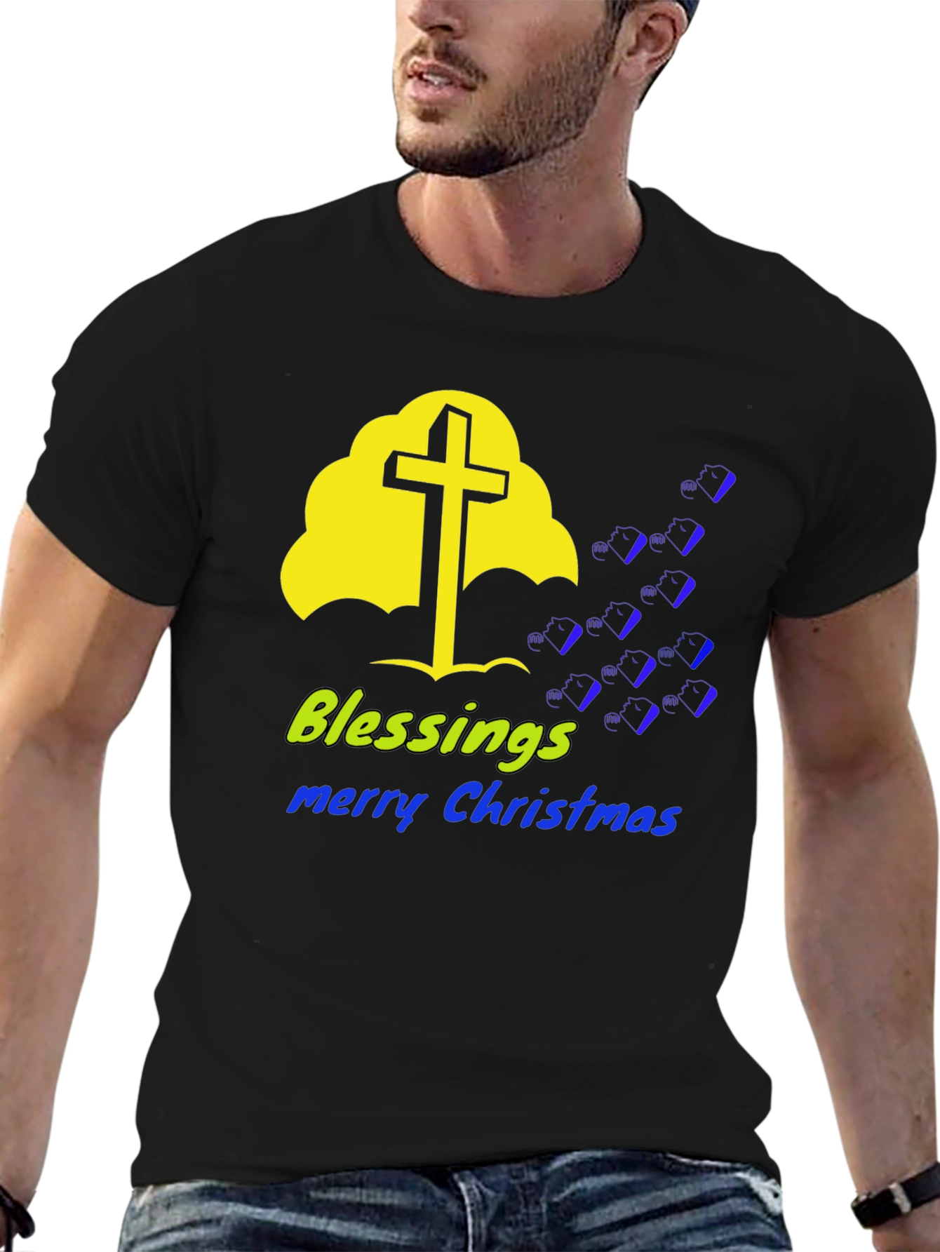 Blessings Merry Christmas Graphic Tee