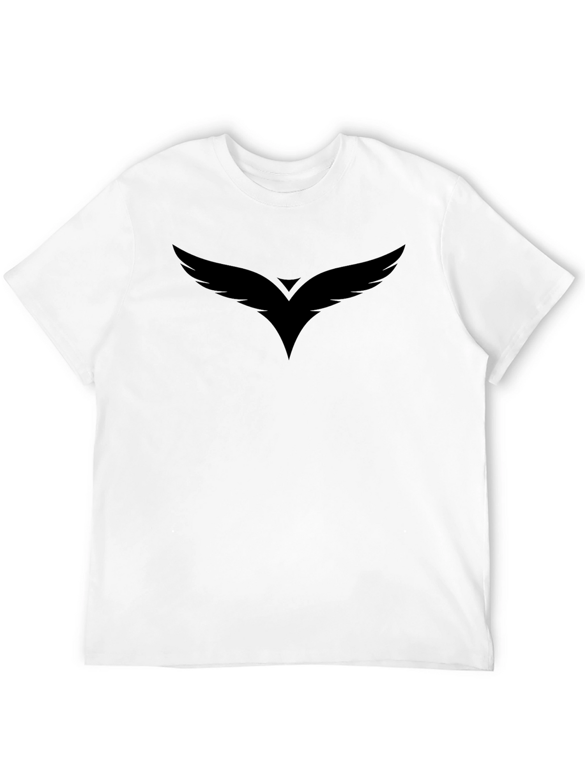 Mens Black Graphic Tee - Winged Design