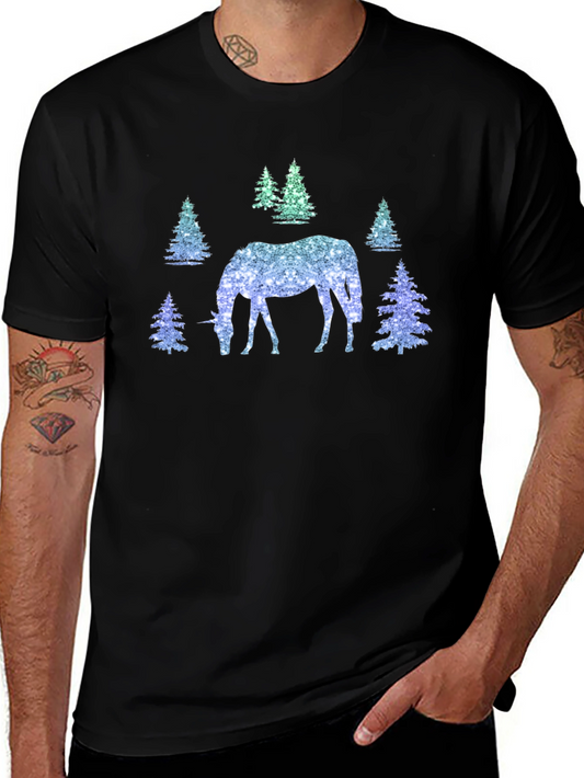 Unicorn Forest Graphic T-Shirt - Black