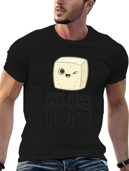 Just a Boy Who Loves Tofu Funny Vegan T-Shirt