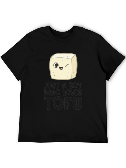 Just a Boy Who Loves Tofu Funny Vegan T-Shirt