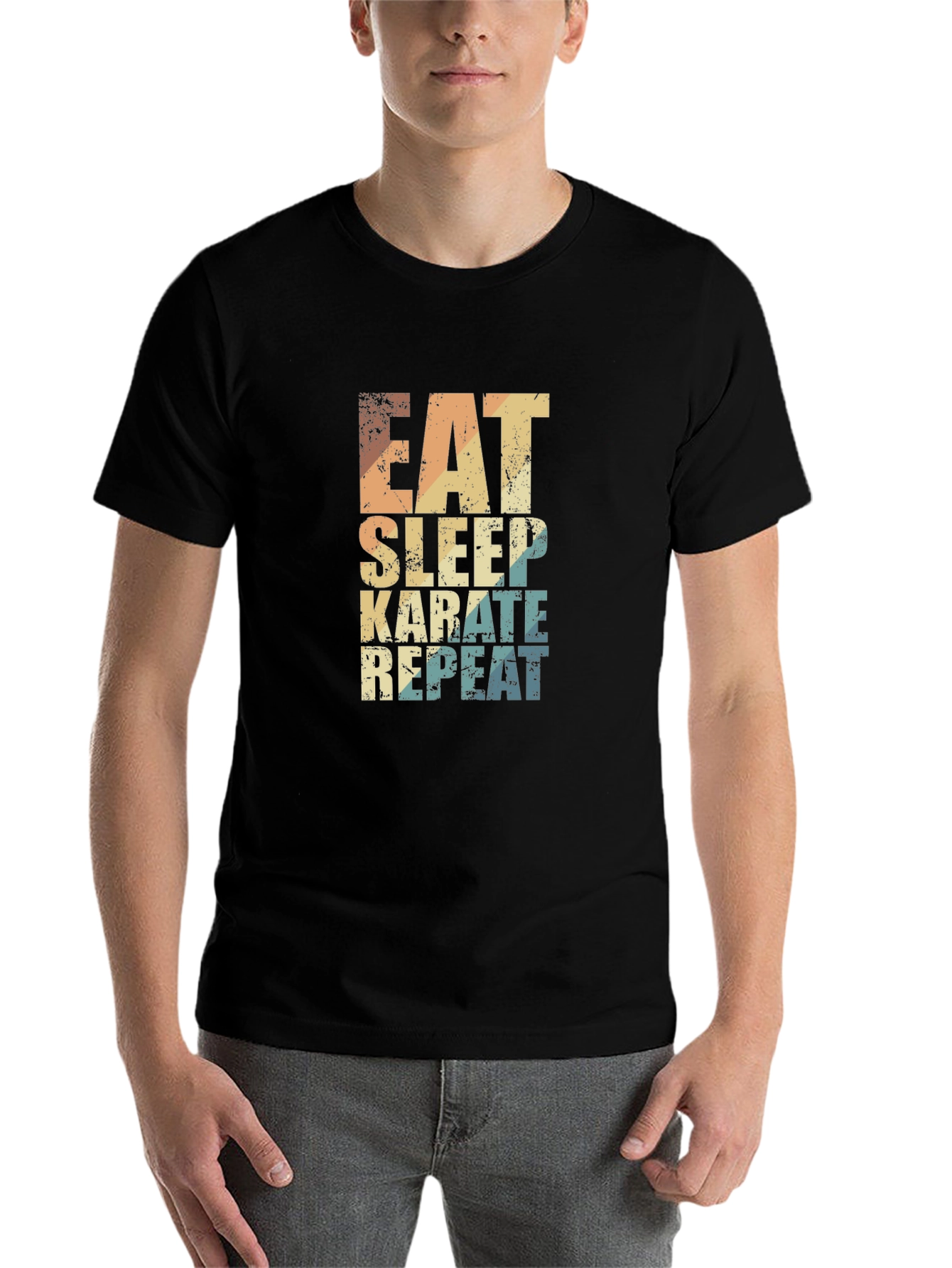 Eat Sleep Karate Repeat Graphic Tee