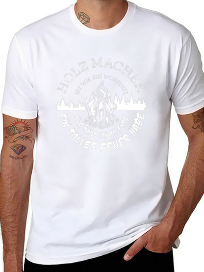 Holz Machen Workout Black T-Shirt