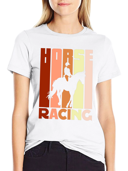 Equestrian Horse Racing Graphic T-Shirt