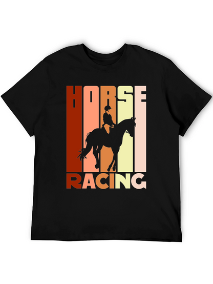 Equestrian Horse Racing Graphic T-Shirt