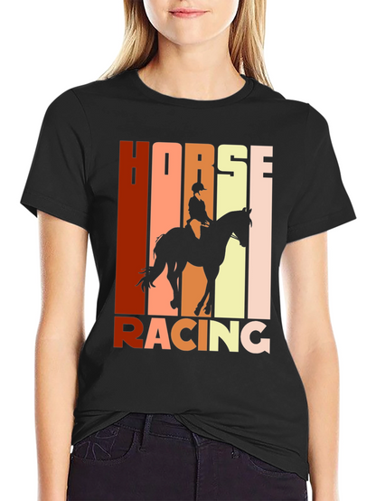 Equestrian Horse Racing Graphic T-Shirt