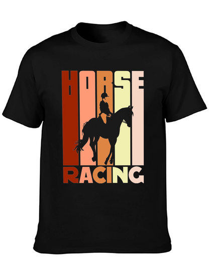 Equestrian Horse Racing Graphic T-Shirt